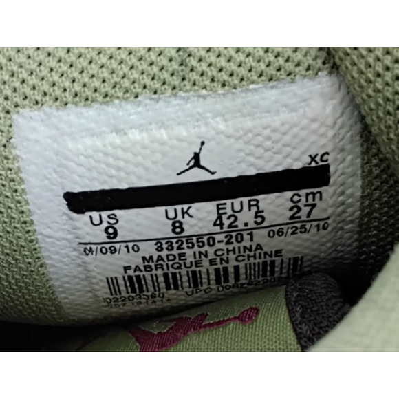 Nike Air Jordan 1 Retro High Top Green/Brown Men\'s 9 2010 #Z5038